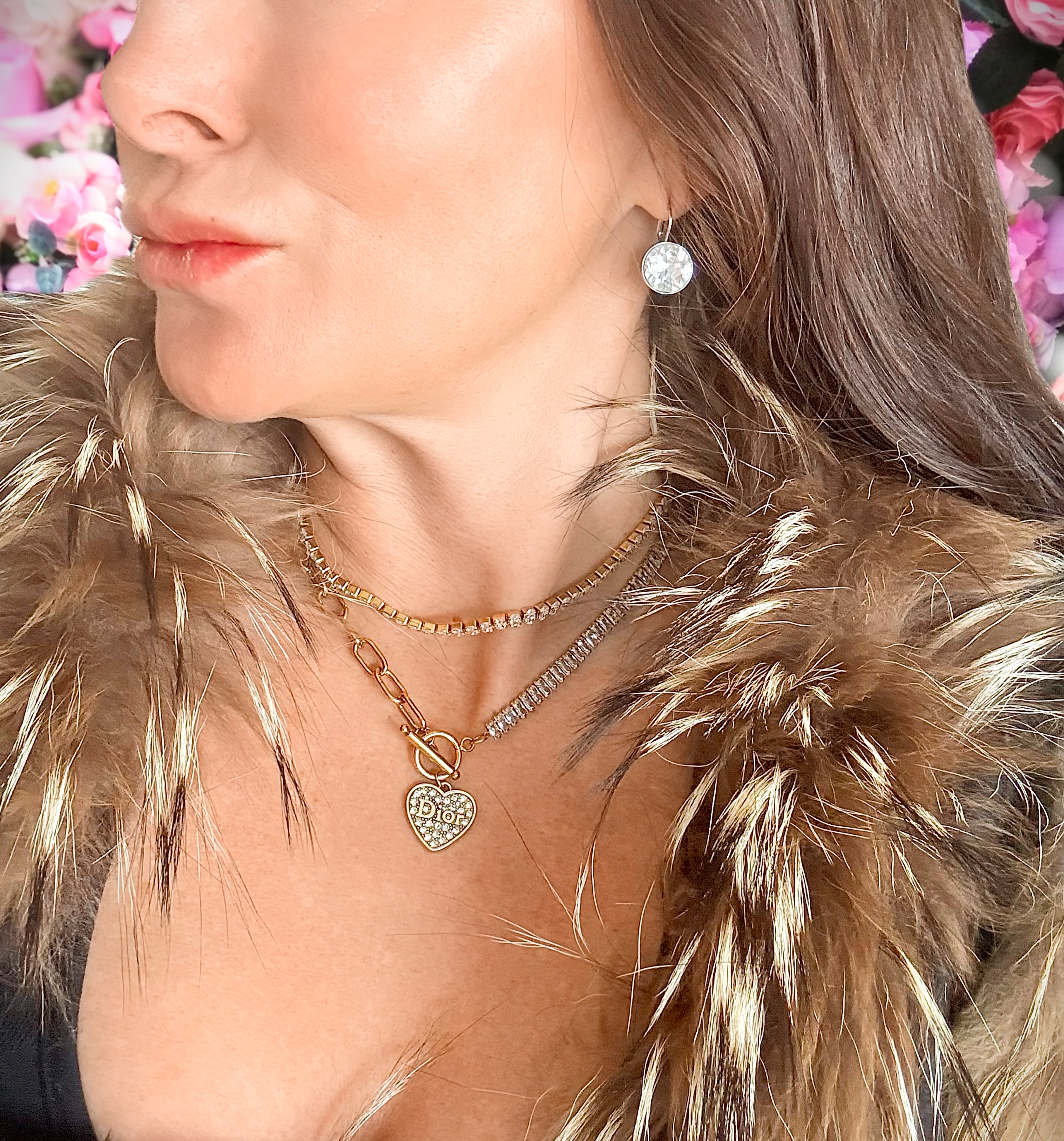 DR Heart Toggle Necklace