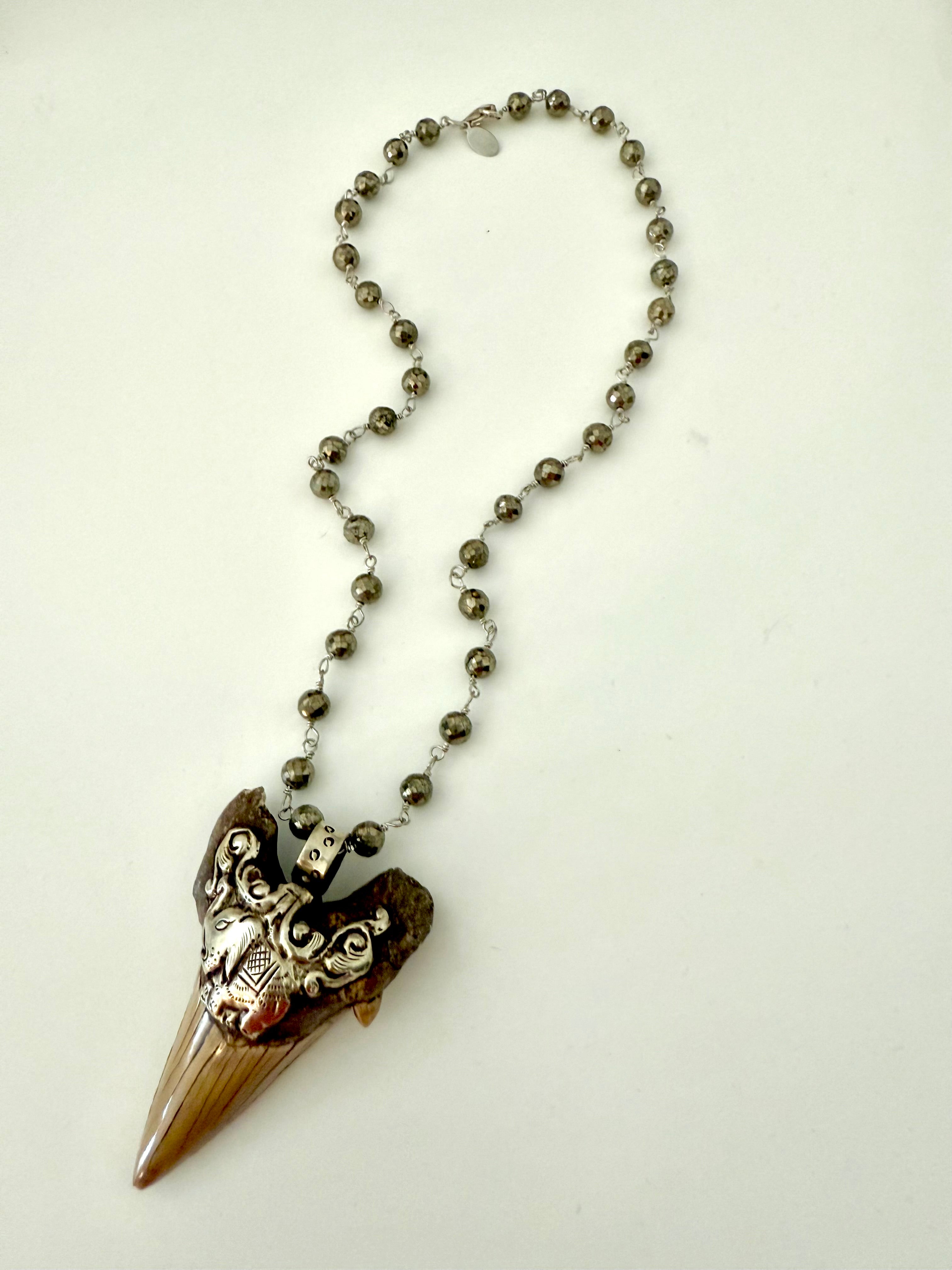 Shark Pyrite Necklace