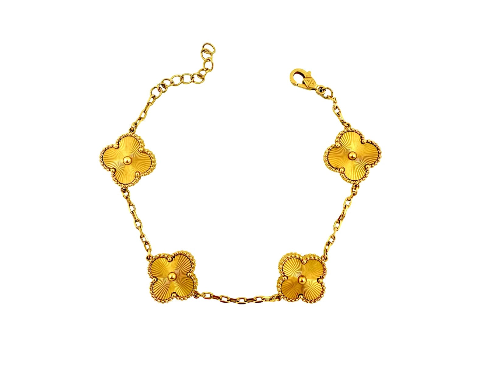 4 Gold Leaf Clover Bracelet