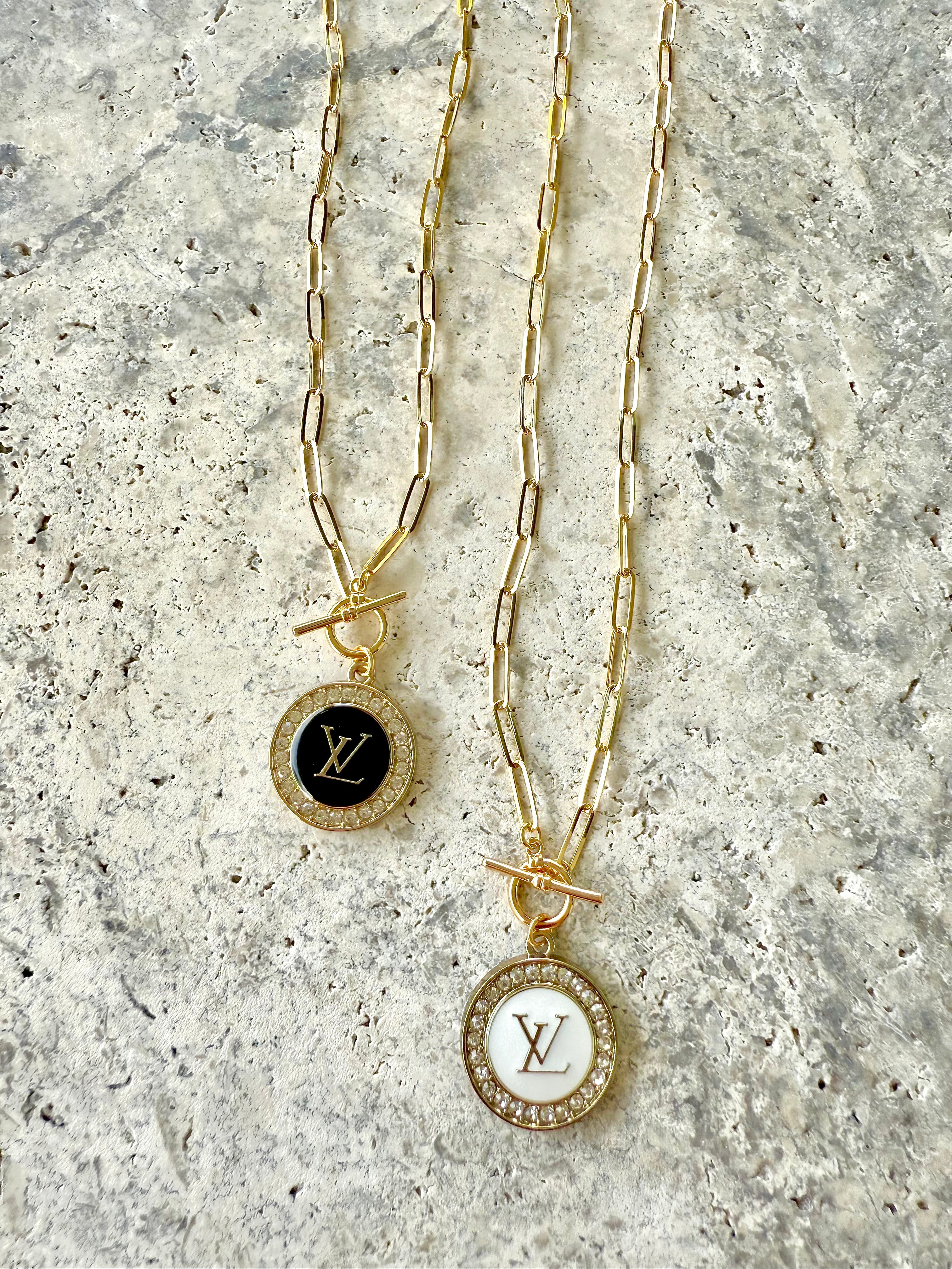 LV CZ Charm Necklace