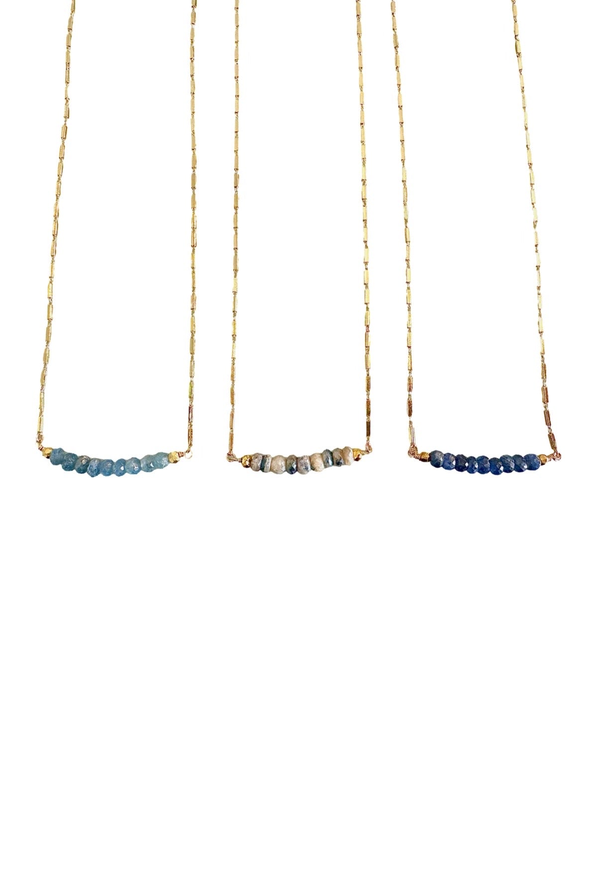 Rondelle Bar Necklace +6 stones