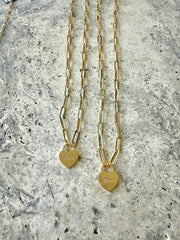 DR Heart Necklace