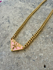 P-RAD Baby Pink Triangle Necklace