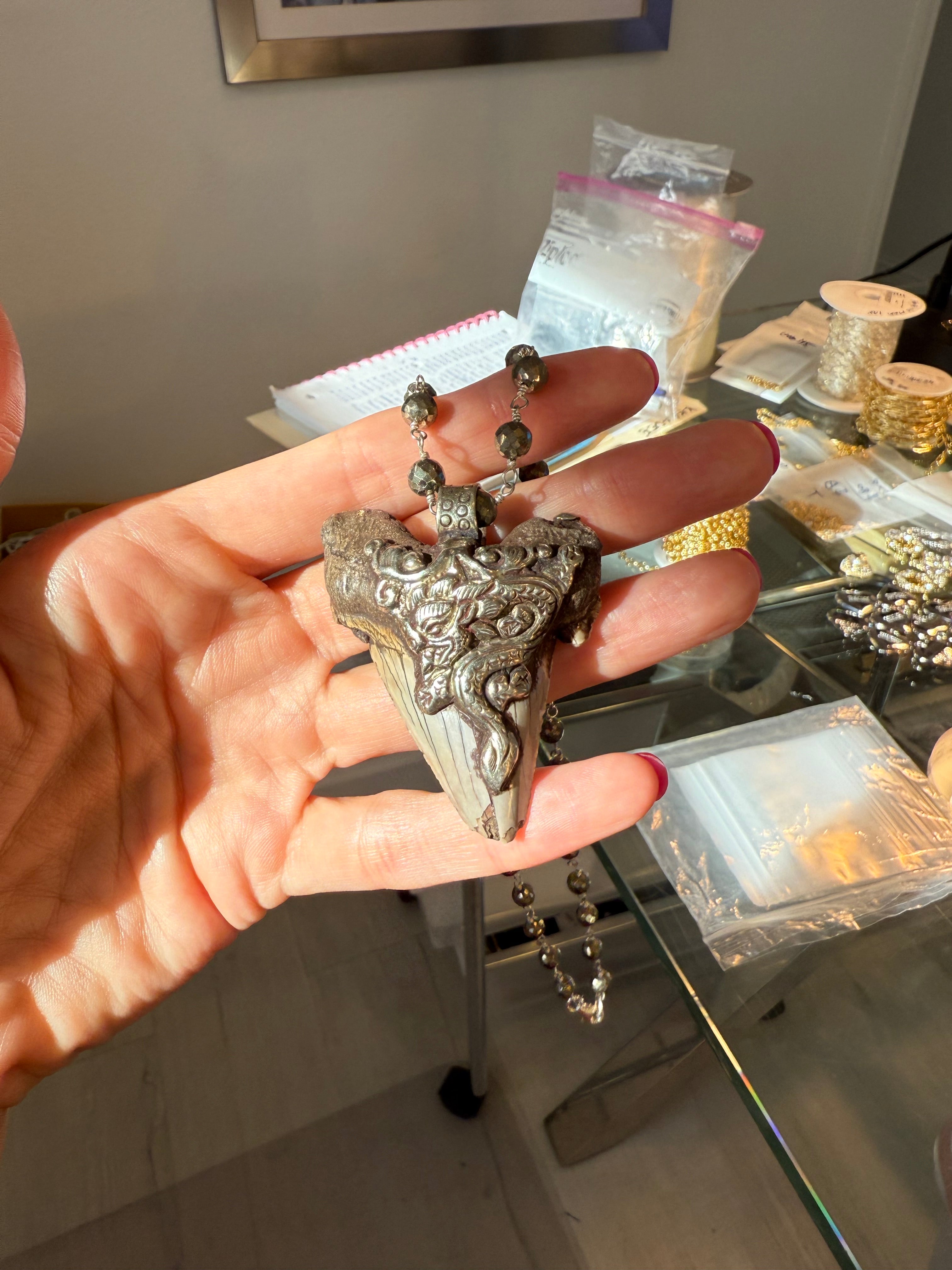 Shark Pyrite 2 Necklace