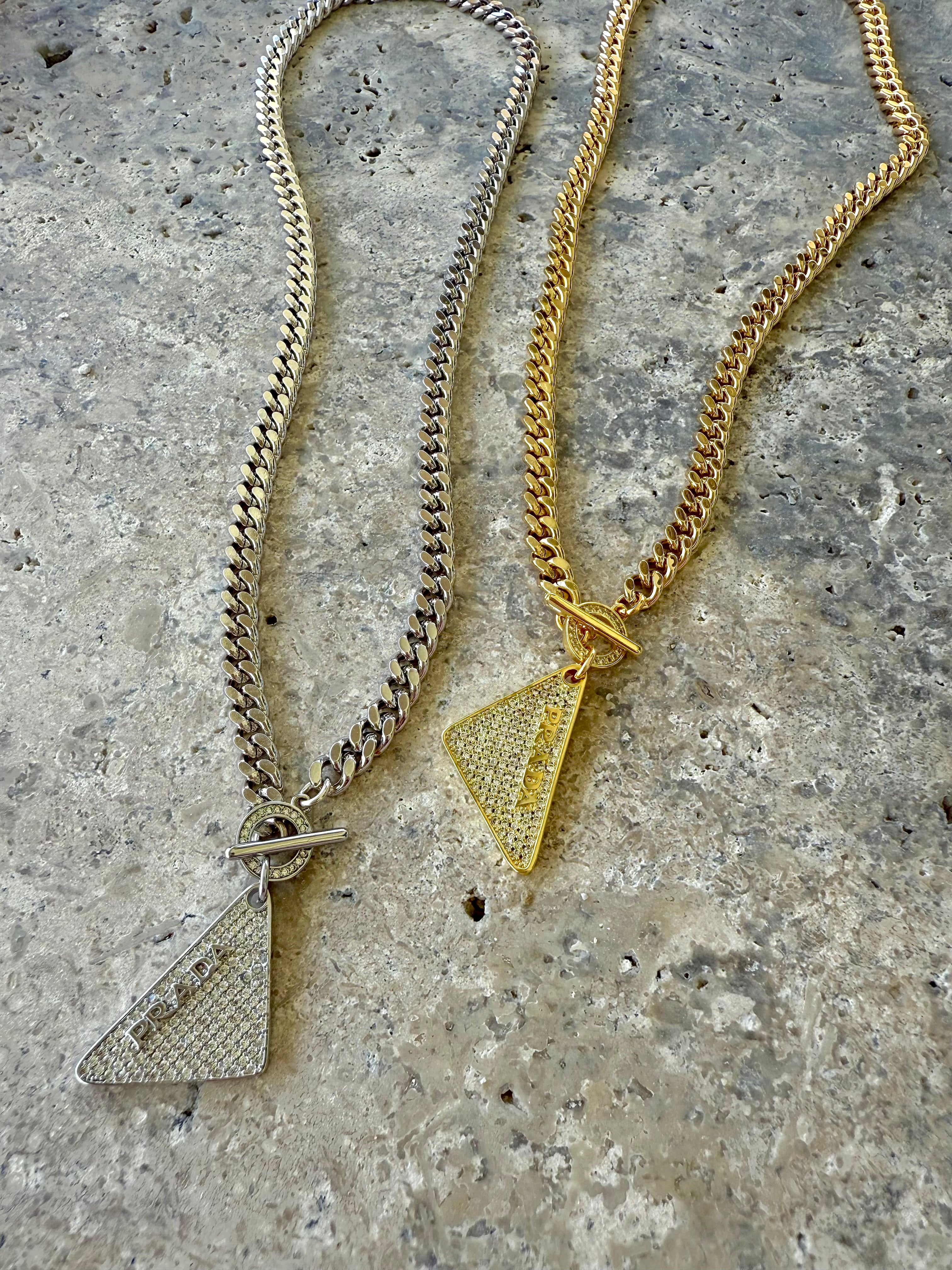 P-RAD CZ Tag & Toggle Necklace