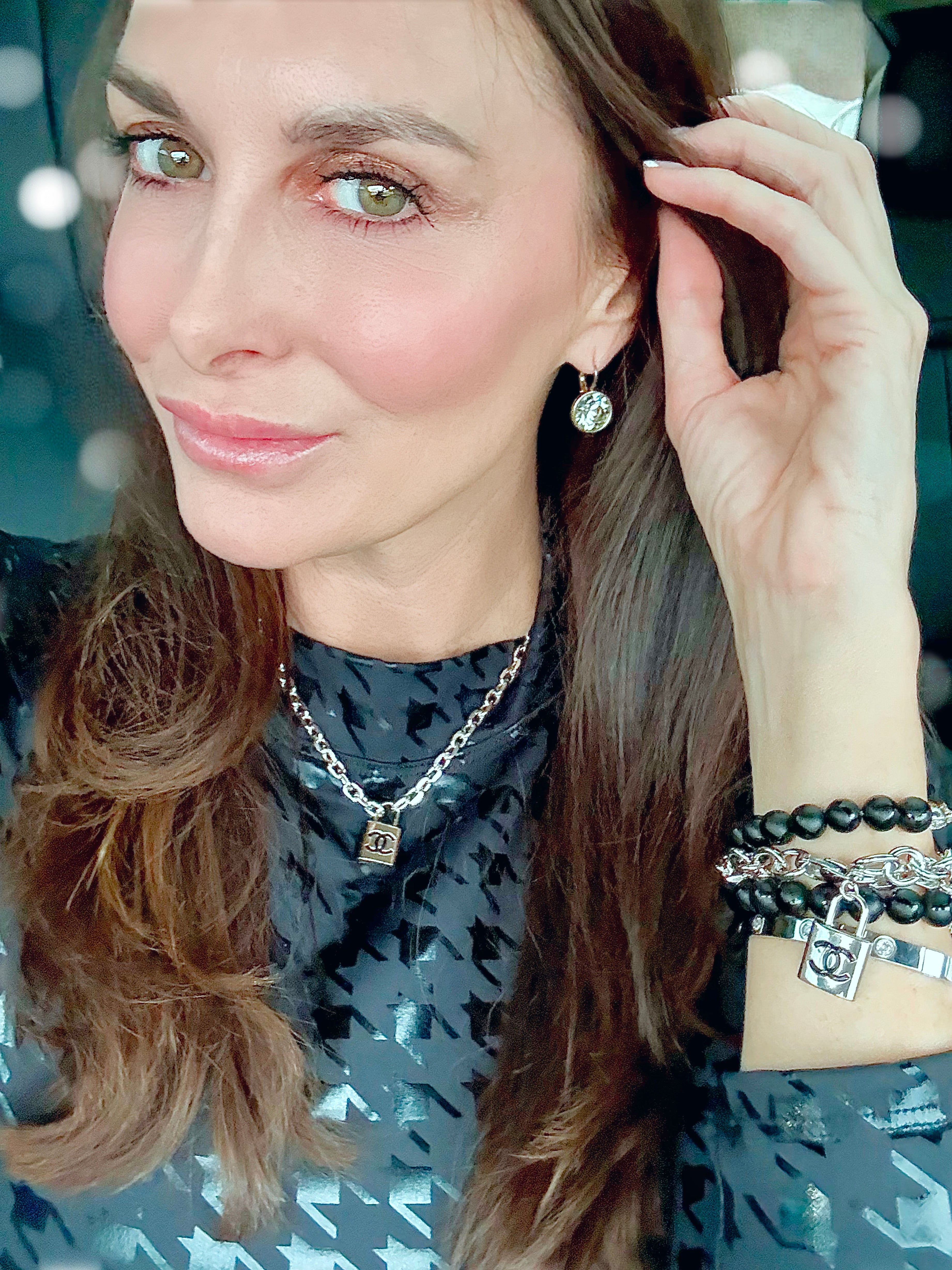 CC Silver Black Lock bracelet