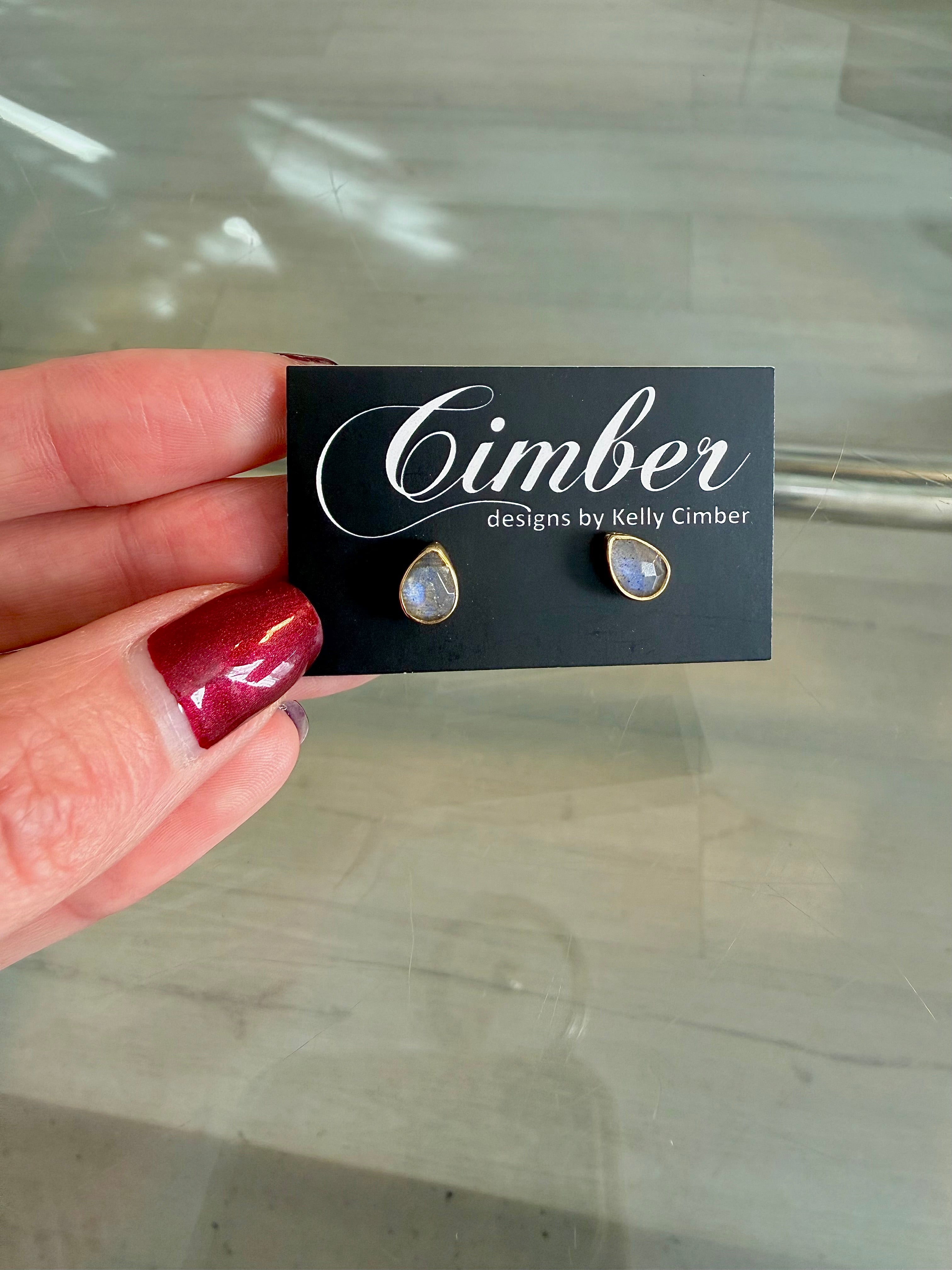 Labradorite Vermeil Studs