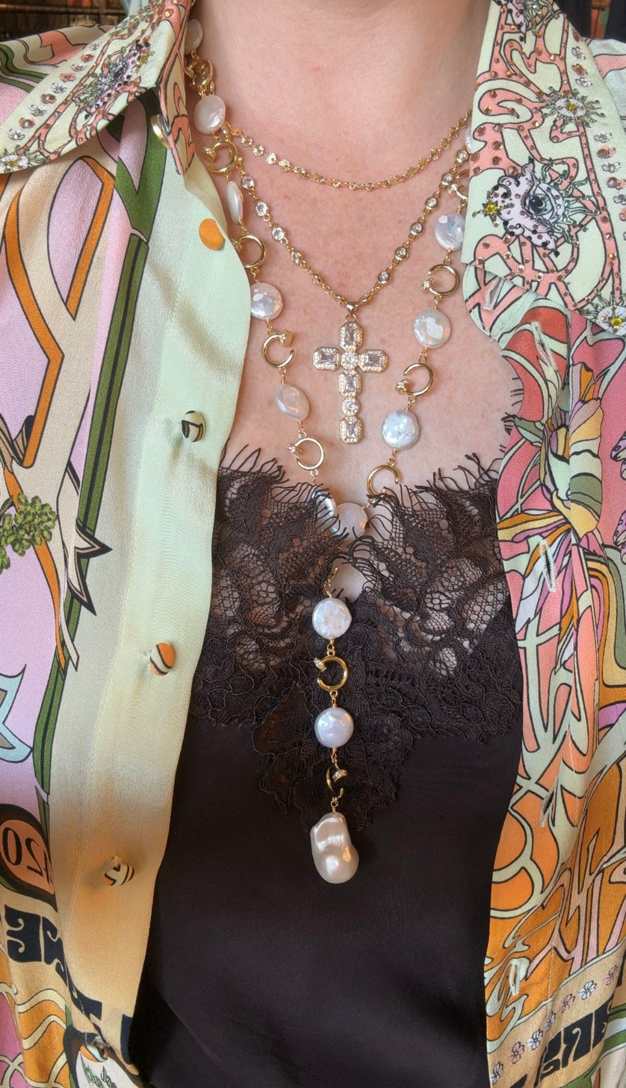 Pearl & Clou(Nail) Necklace