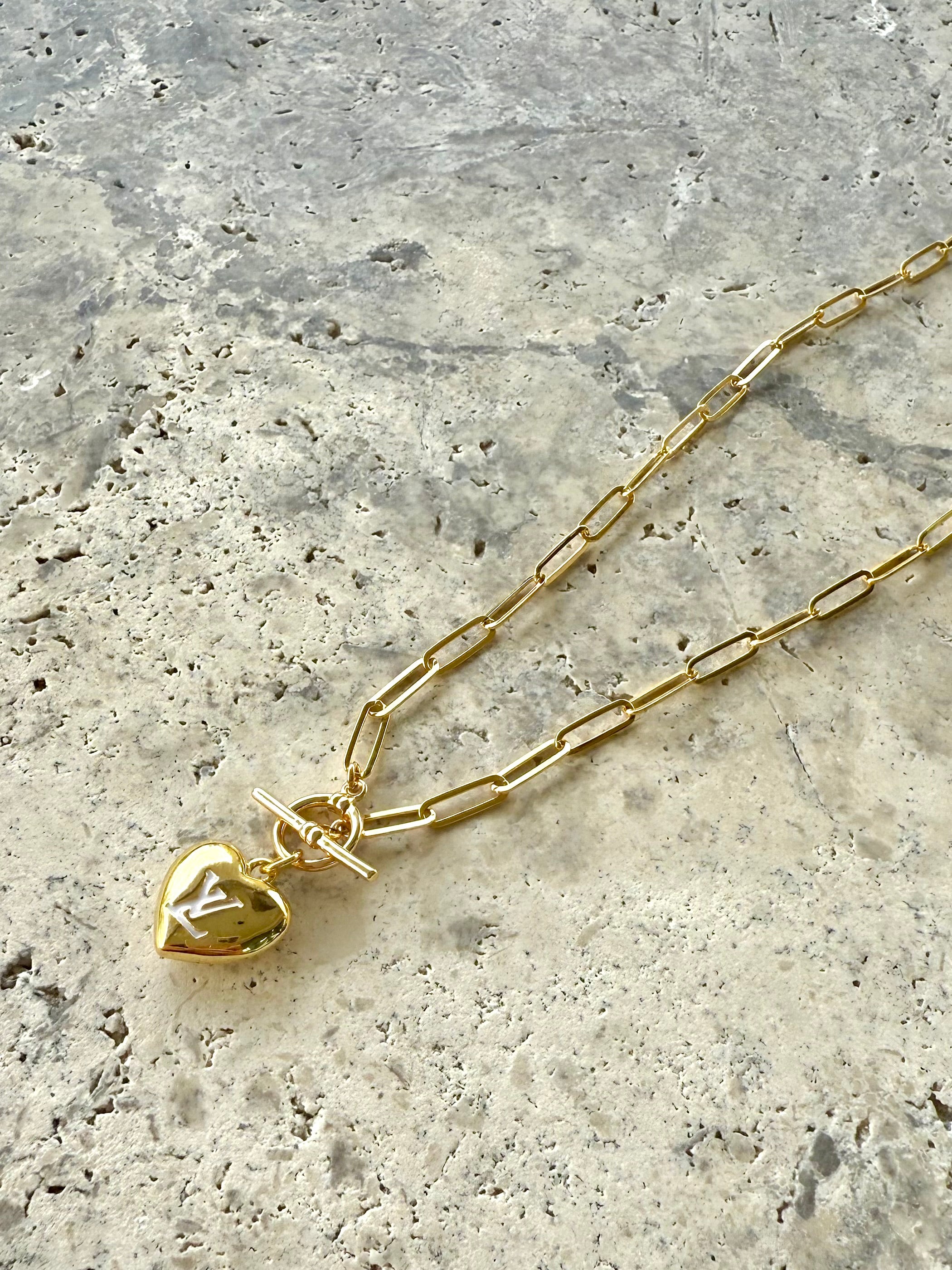 LV Dainty Heart Necklace