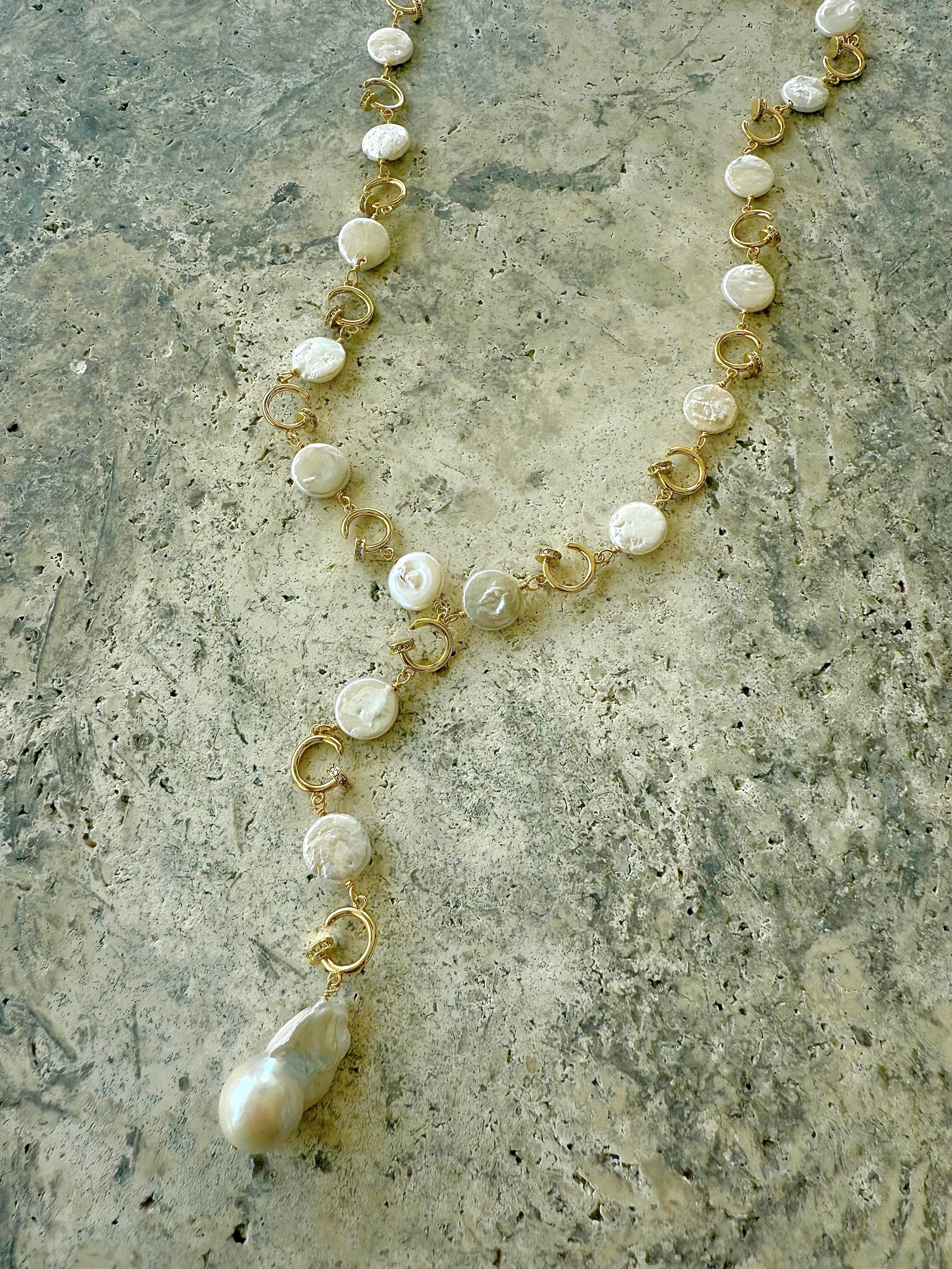 Pearl & Clou(Nail) Necklace