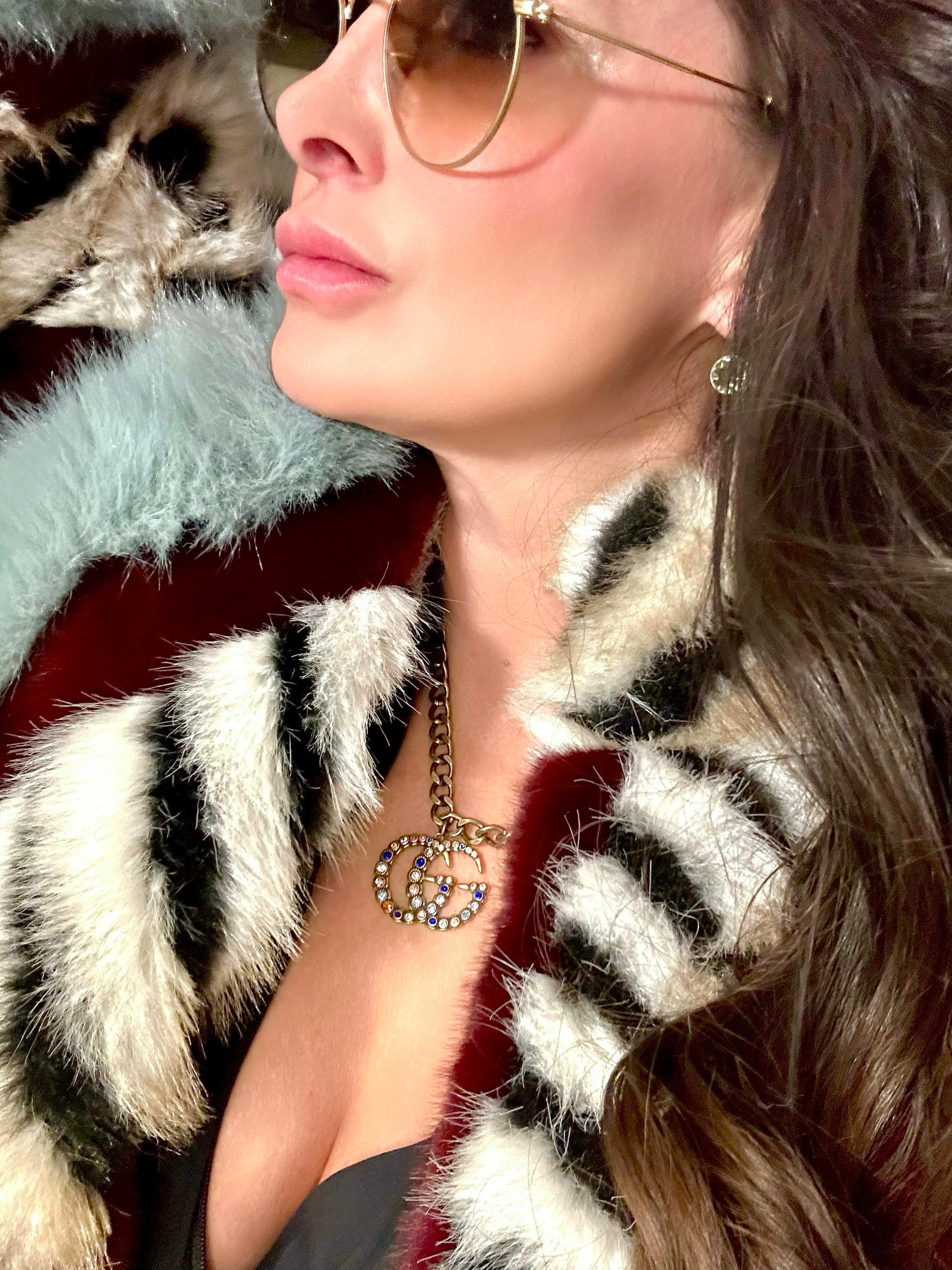 GG CZ Logo Necklace