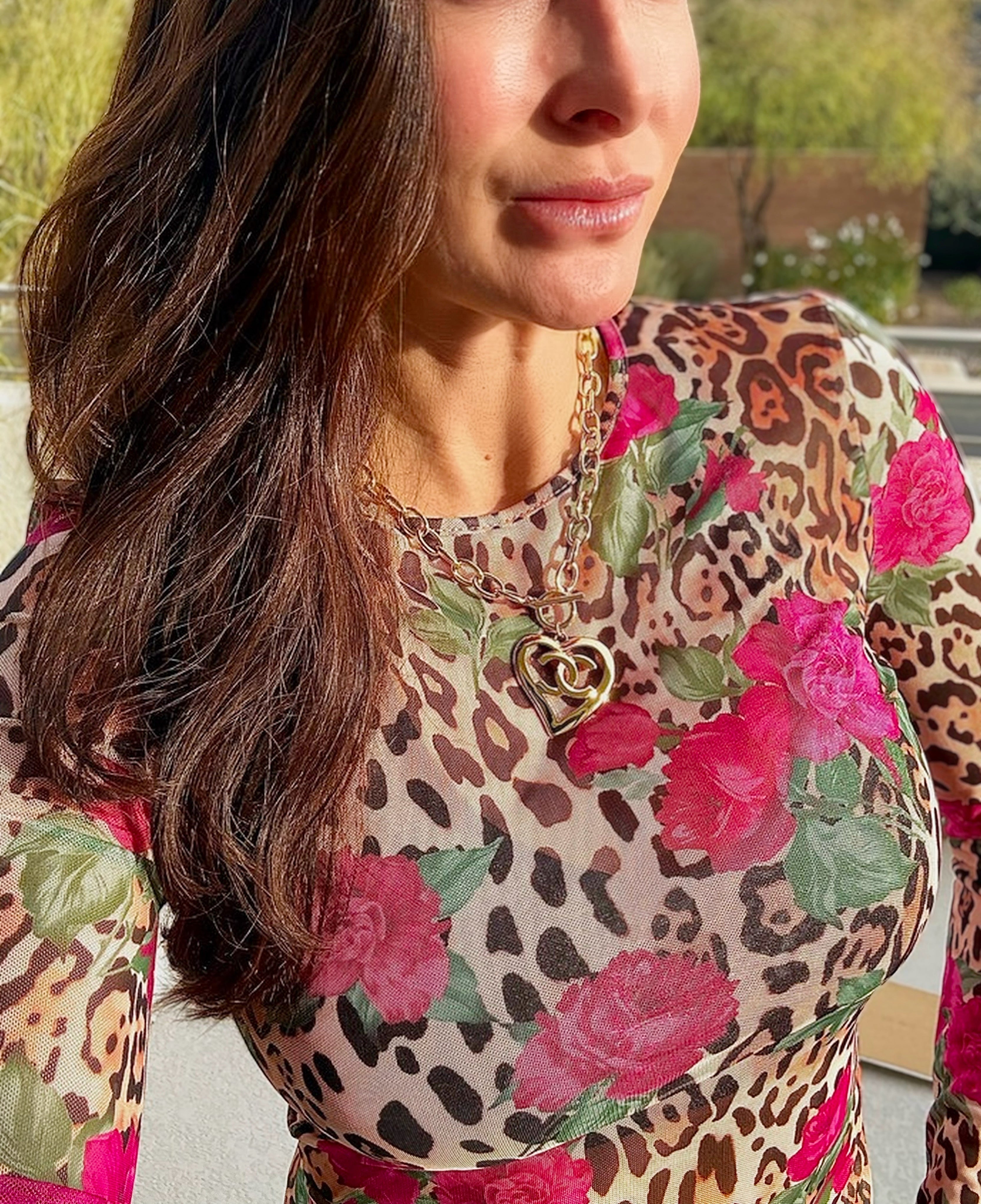 CC Large Gold Heart Necklace