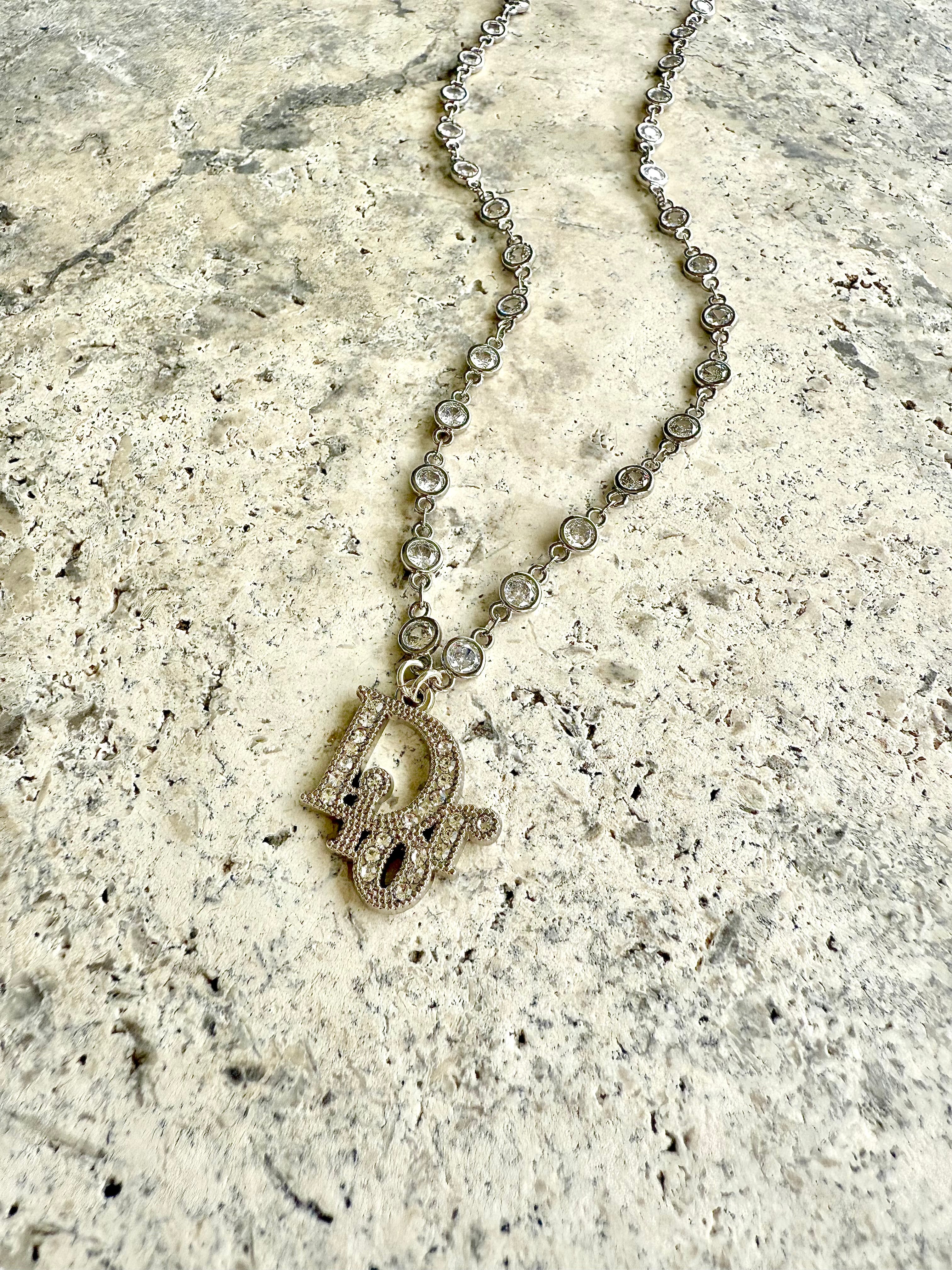 DR Silver CZ Necklace