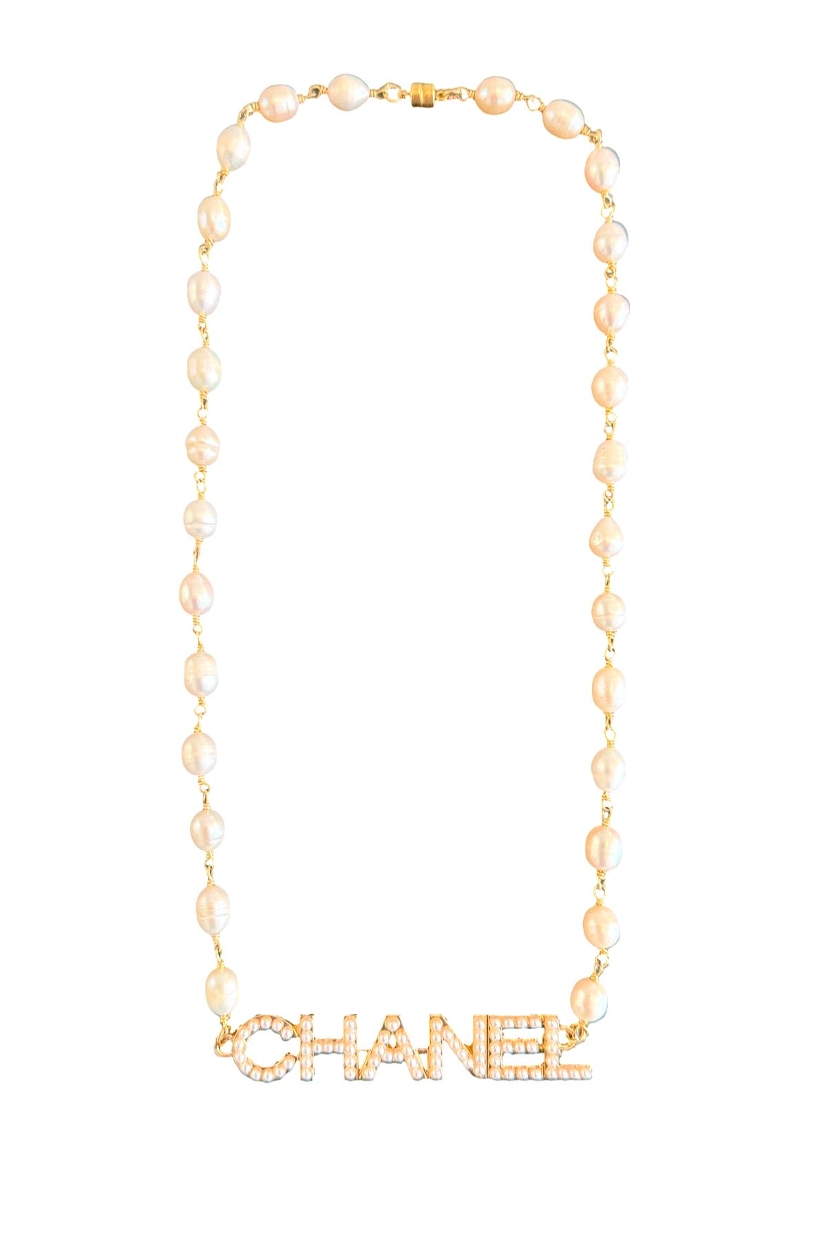 CC Pearl Word Necklace