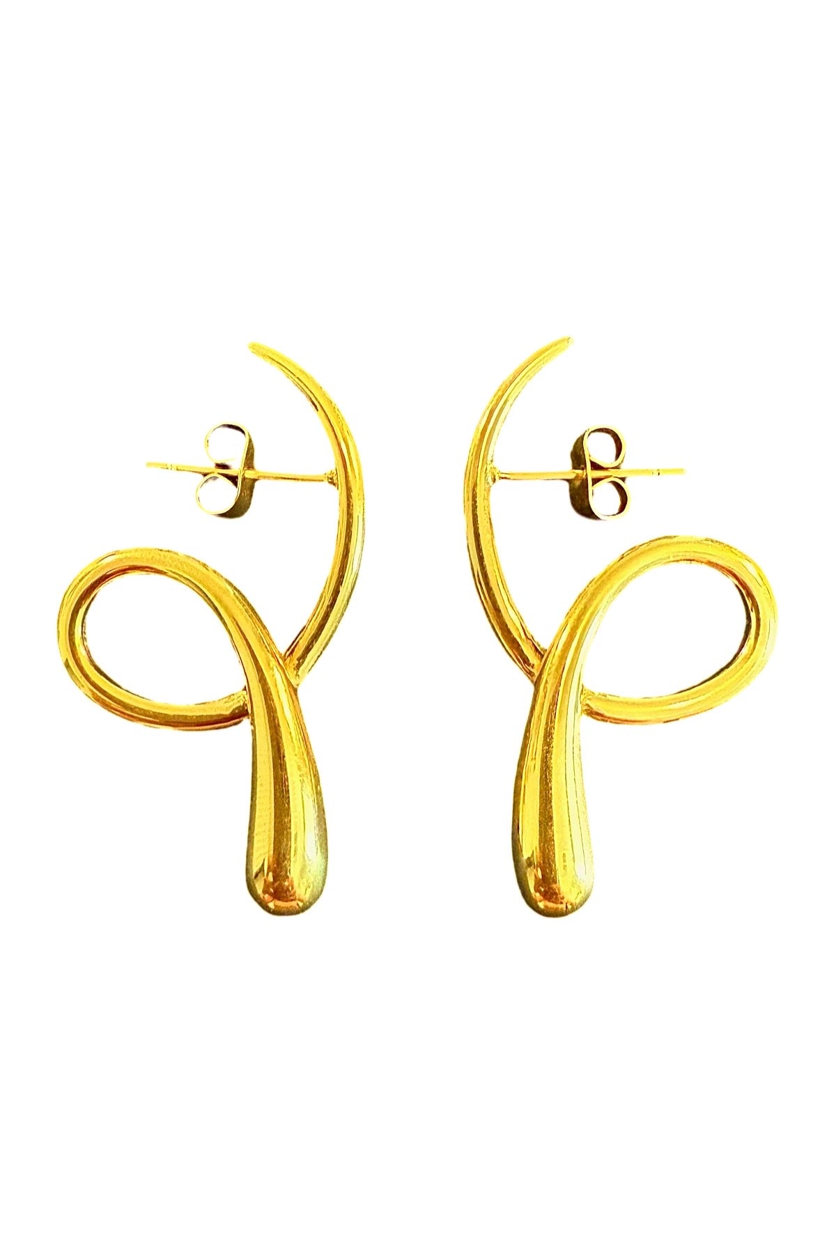 Gold Swirl Earrings