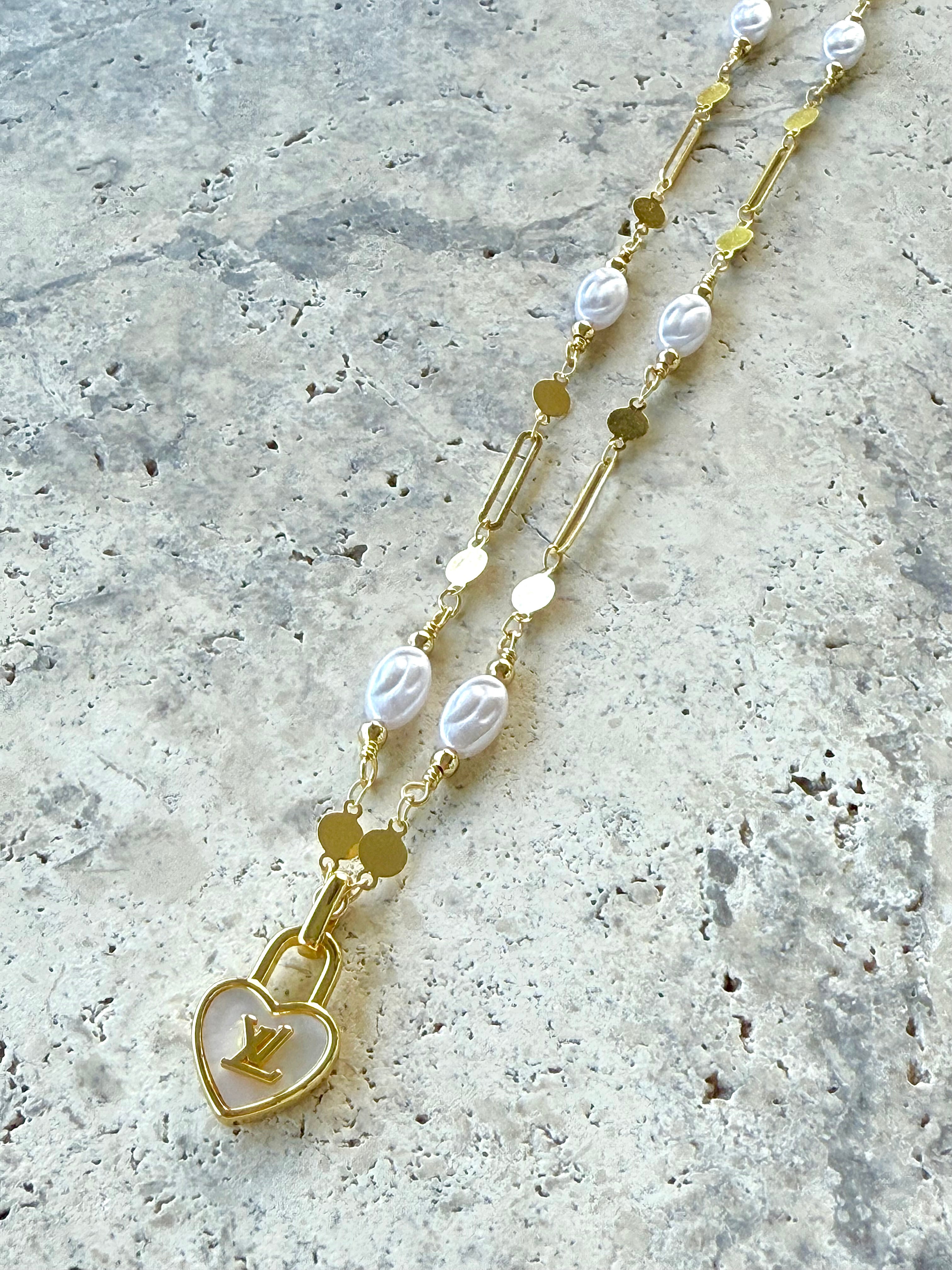 Mother of Pearl Heart Necklace