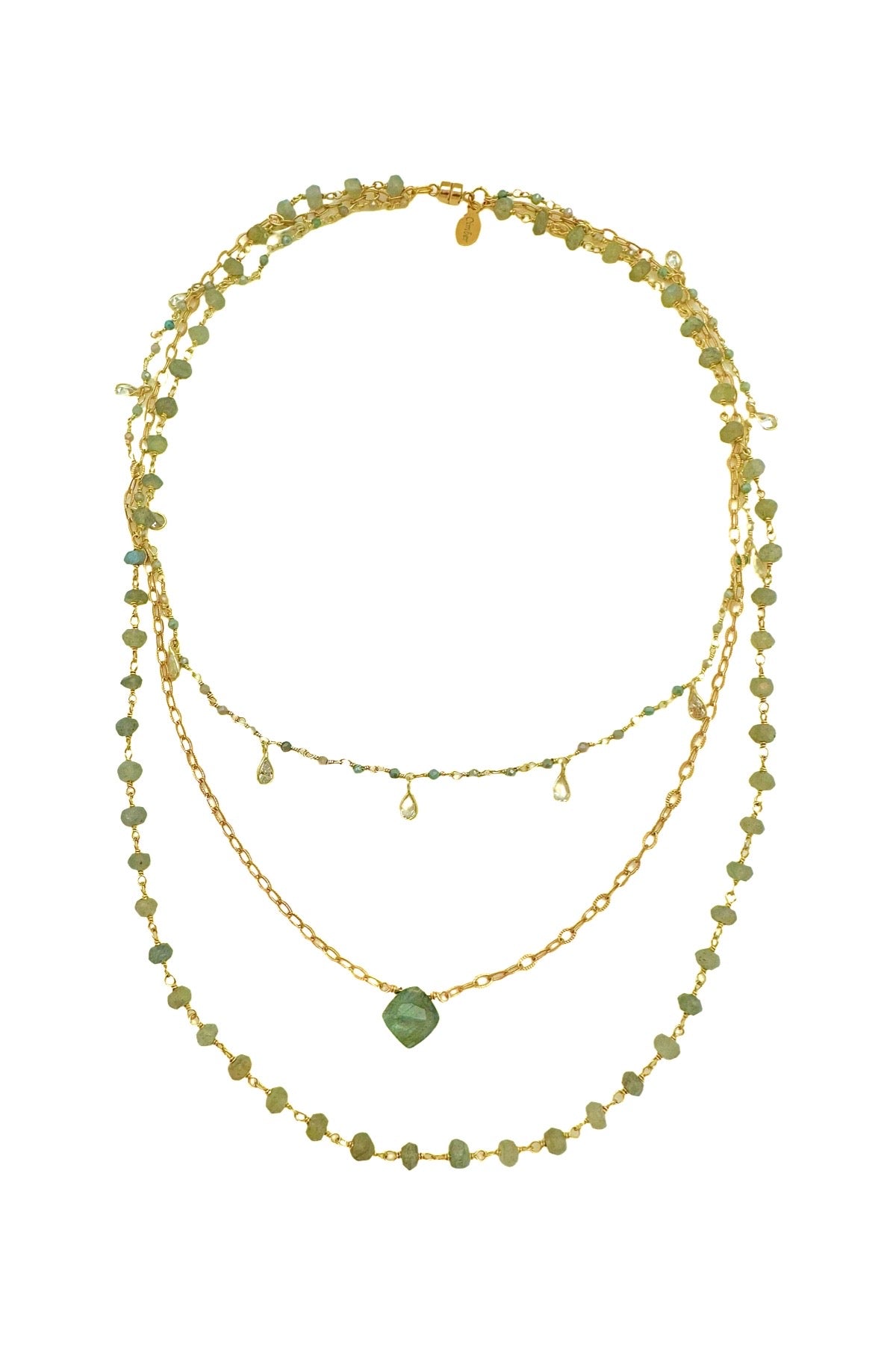 Three Layer Lab Necklace