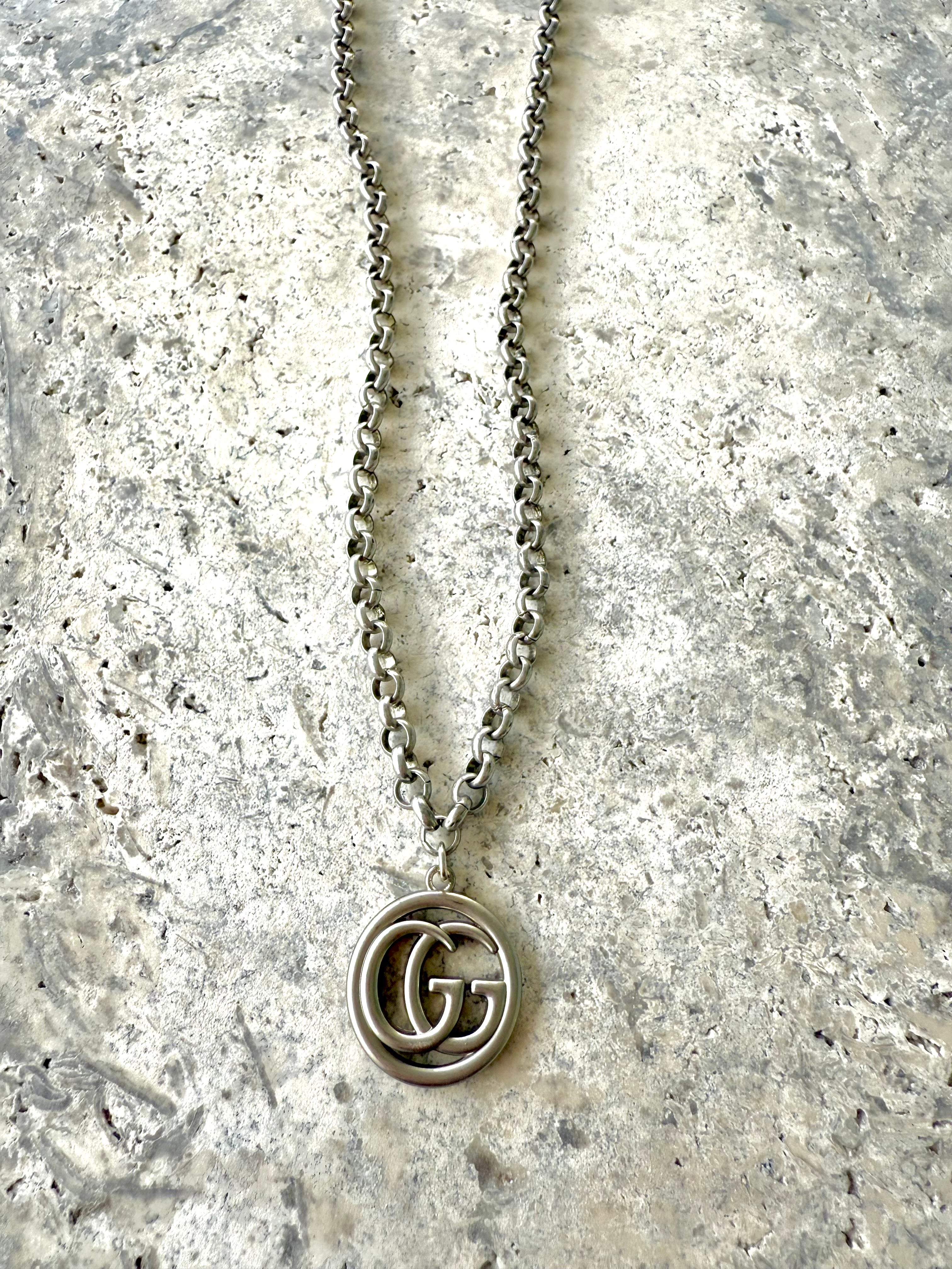 GG Silver Logo Necklace
