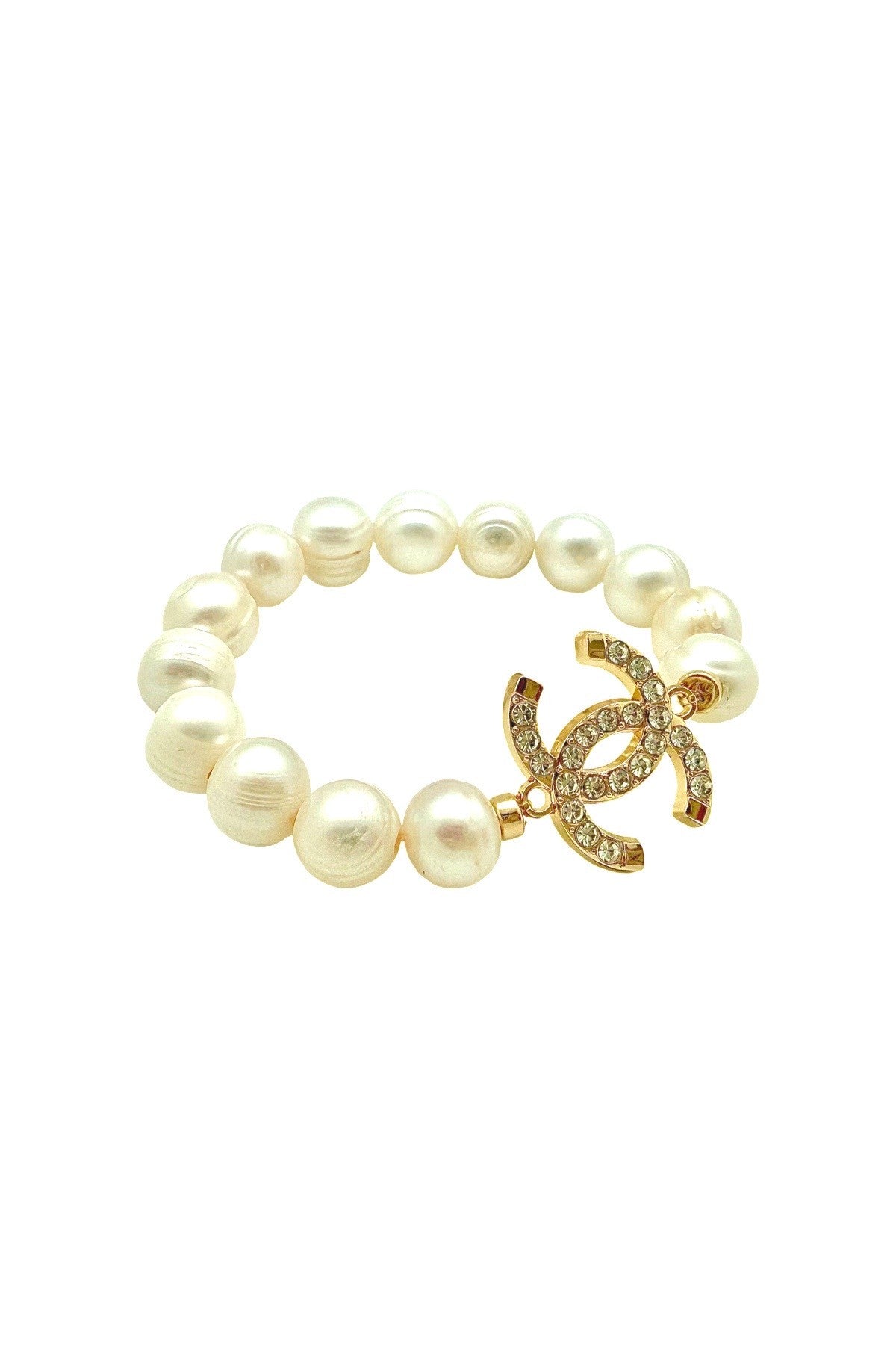CC Cutout CZ Pearl bracelet