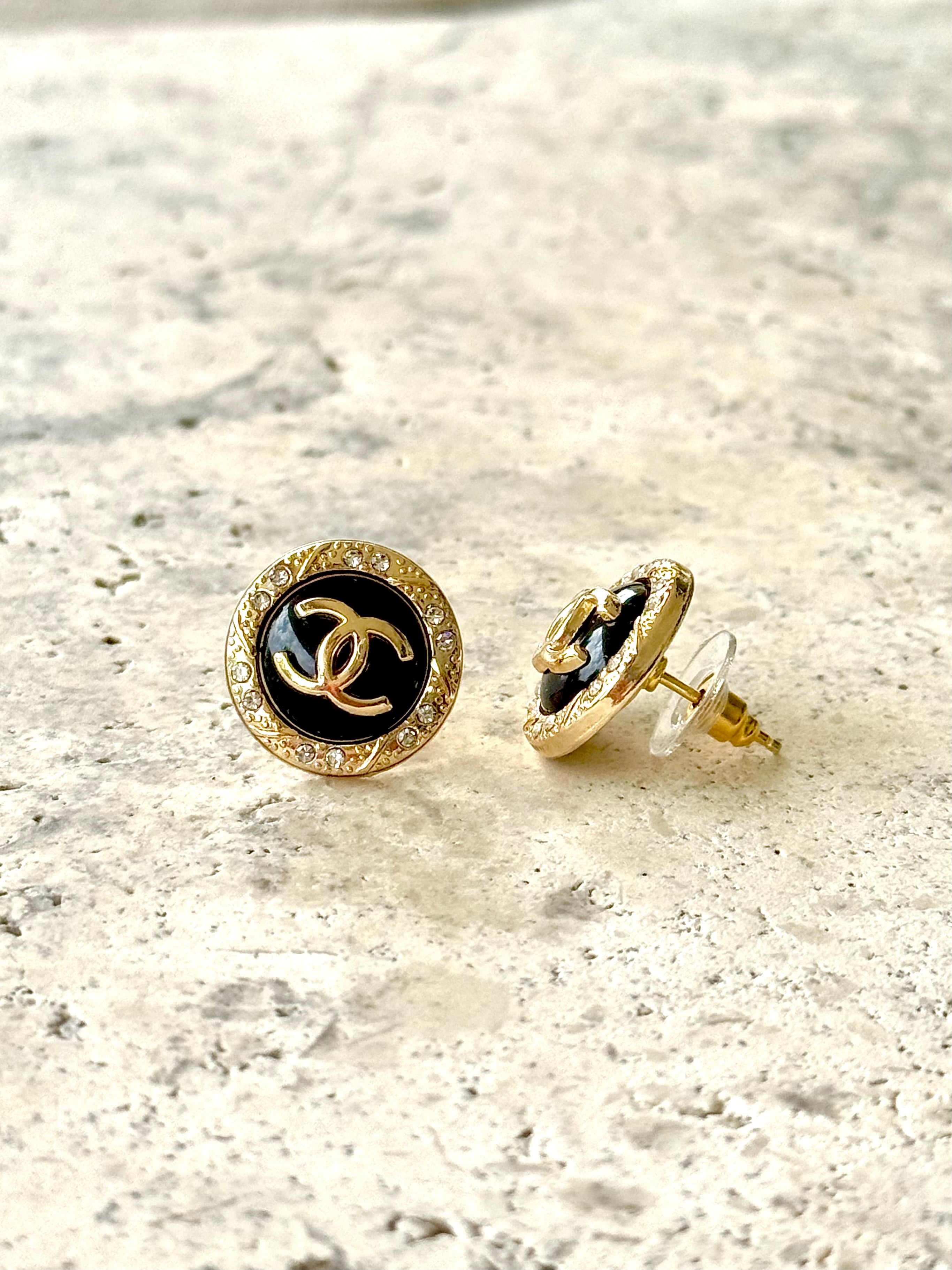 CC Black Sparkle Earrings