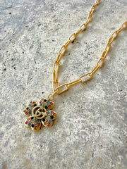 GG CZ Clover Necklace