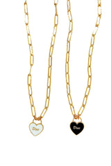DR Heart Necklace