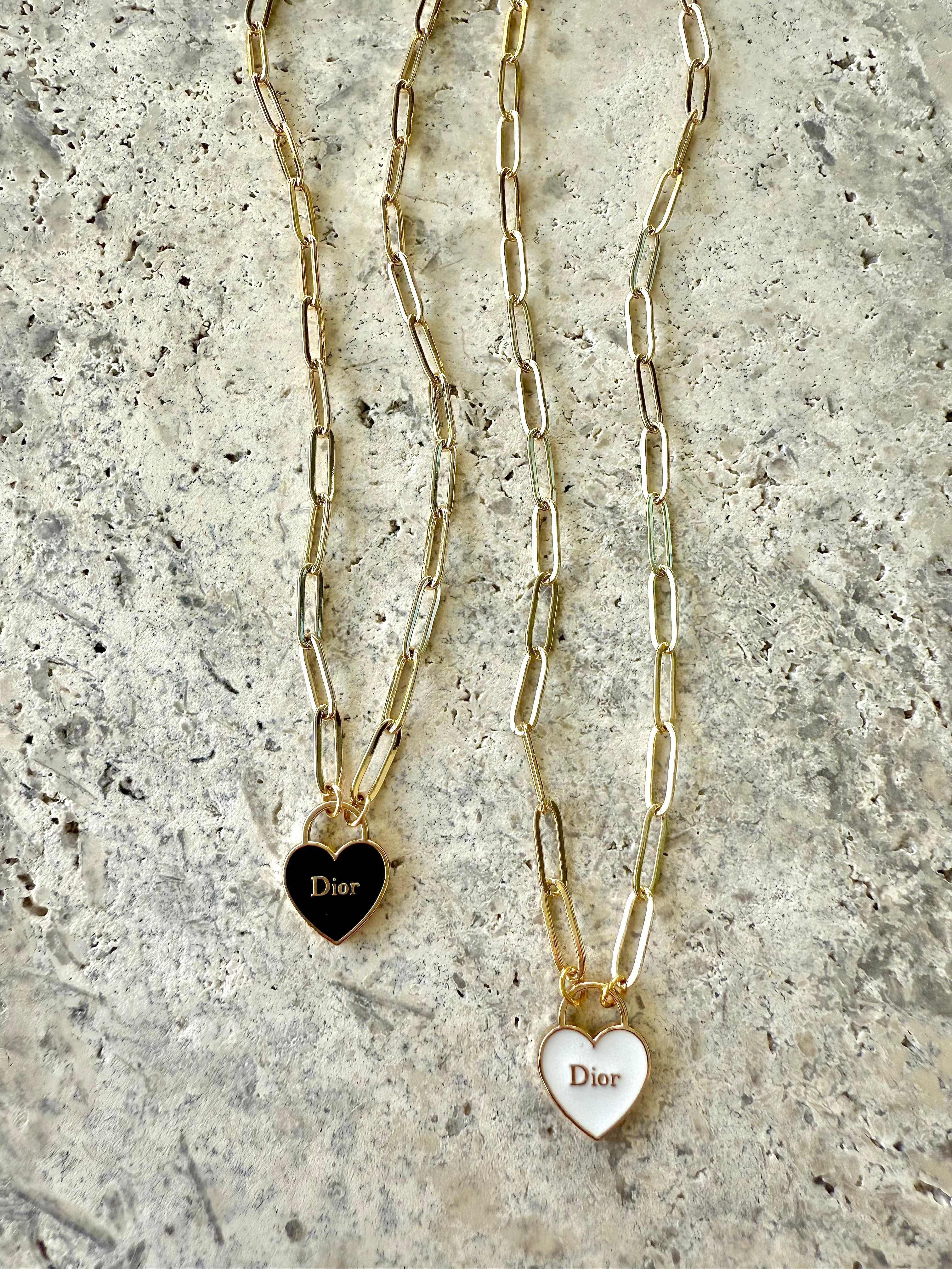 DR Heart Necklace