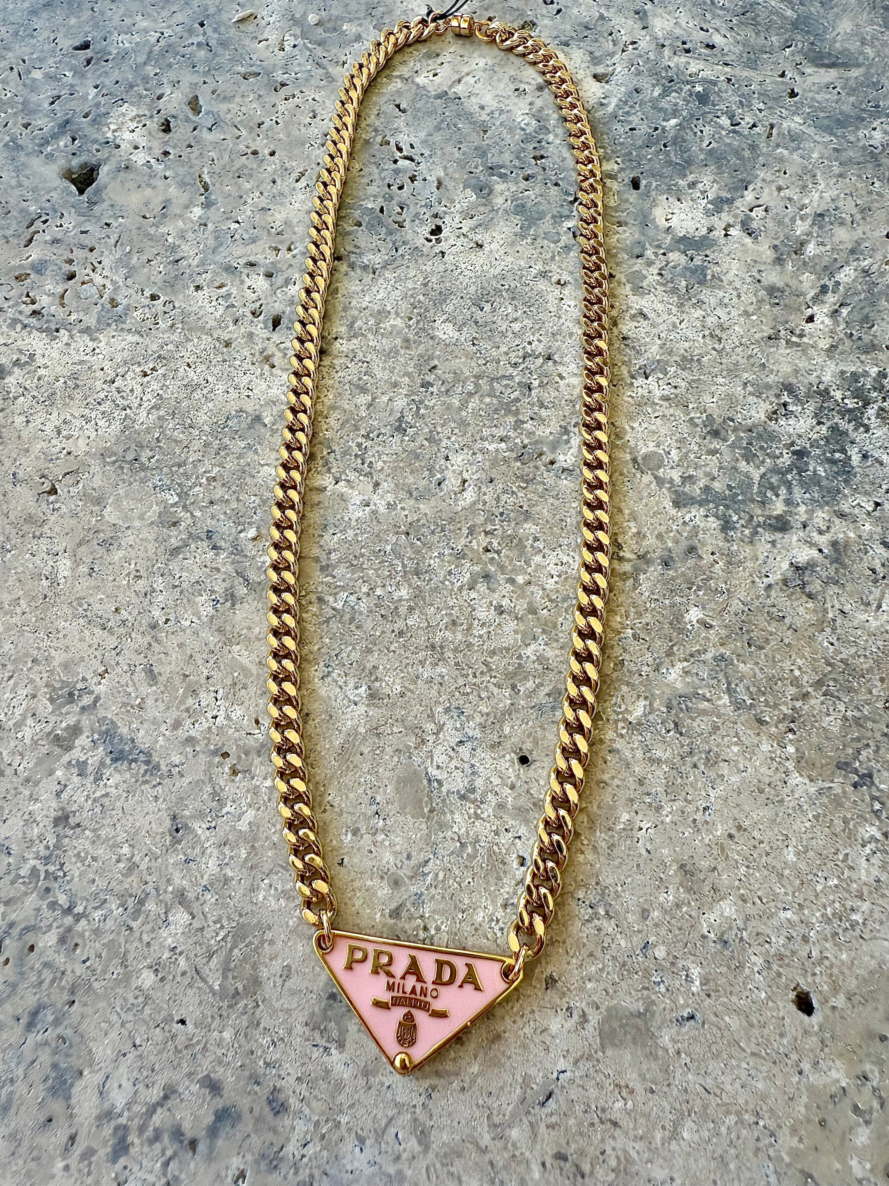 P-RAD Baby Pink Triangle Necklace