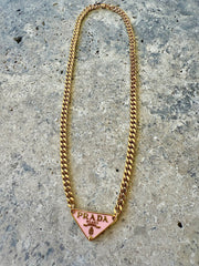 P-RAD Baby Pink Triangle Necklace