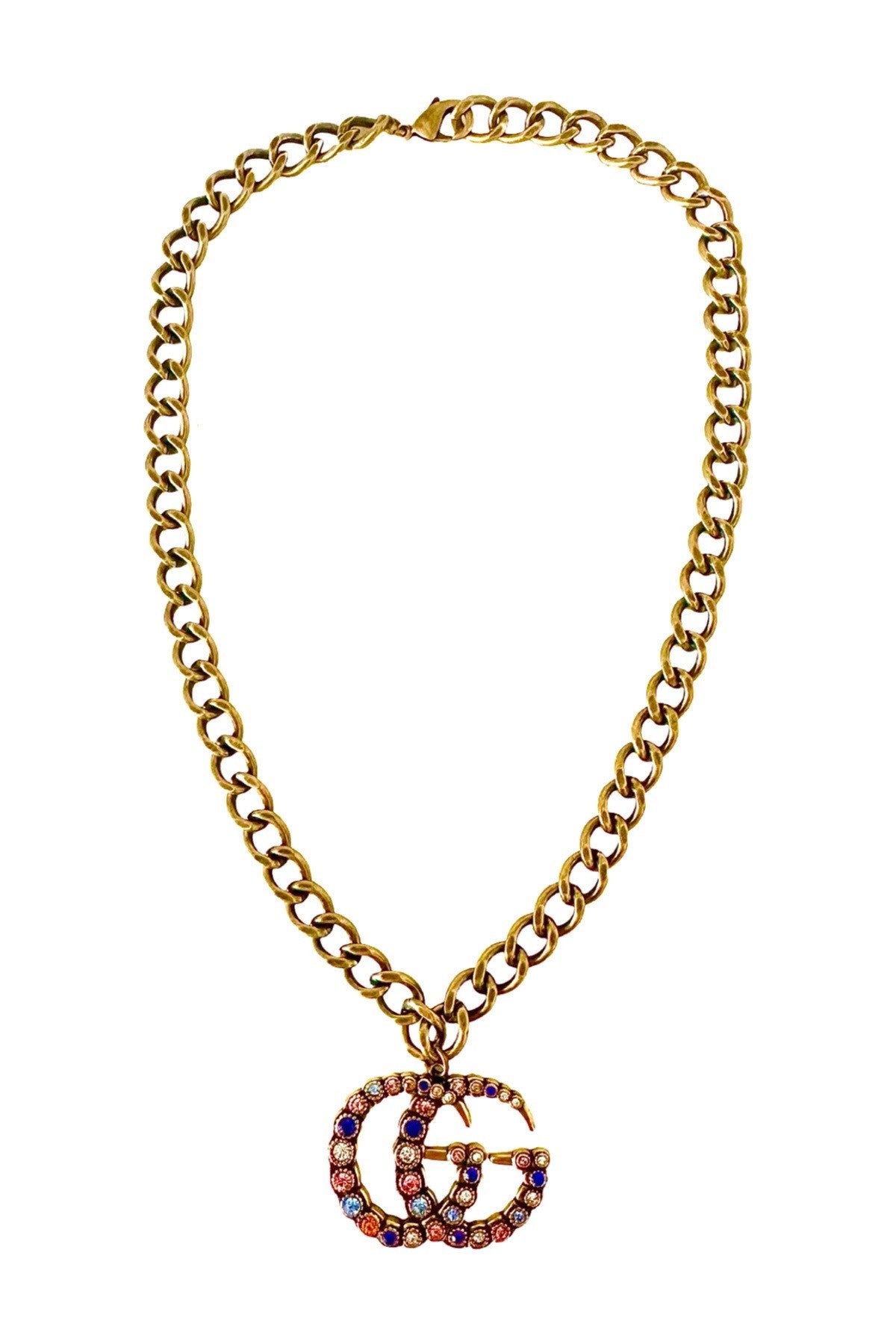 GG CZ Logo Necklace