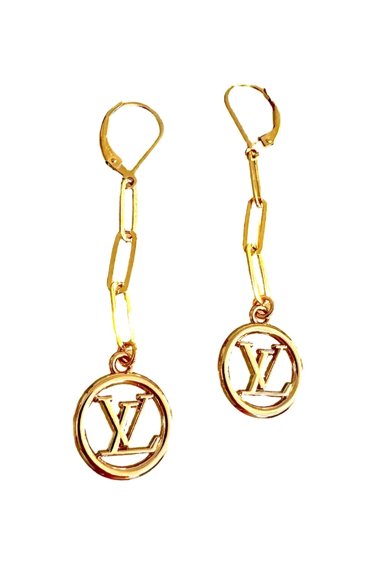 LV Gold Circle Earrings