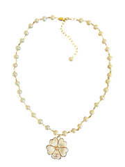 CC White Flower Charm Necklace