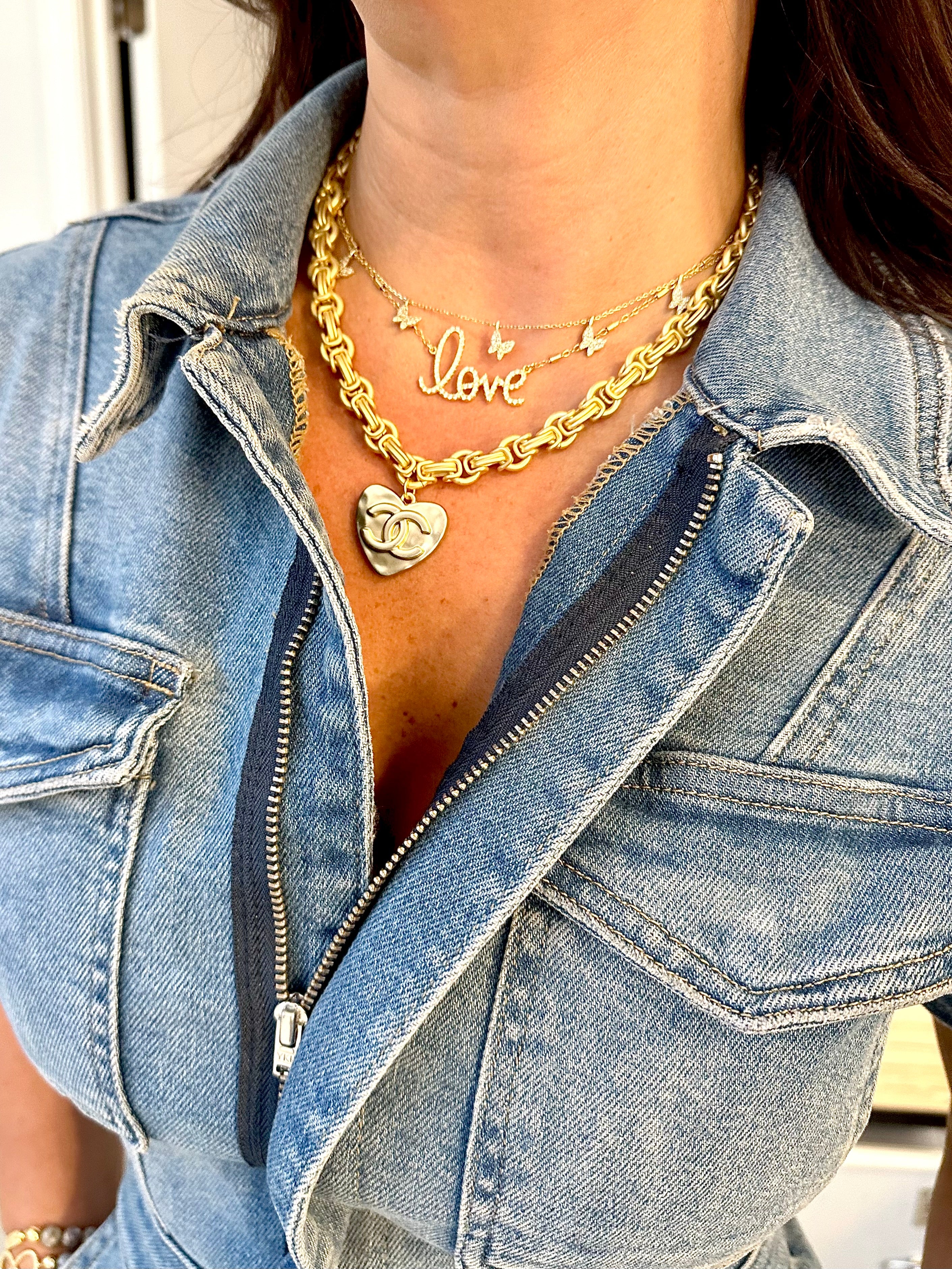 CC Gold Heart Necklace