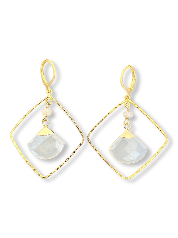 Diamond Fan Earrings +5colors