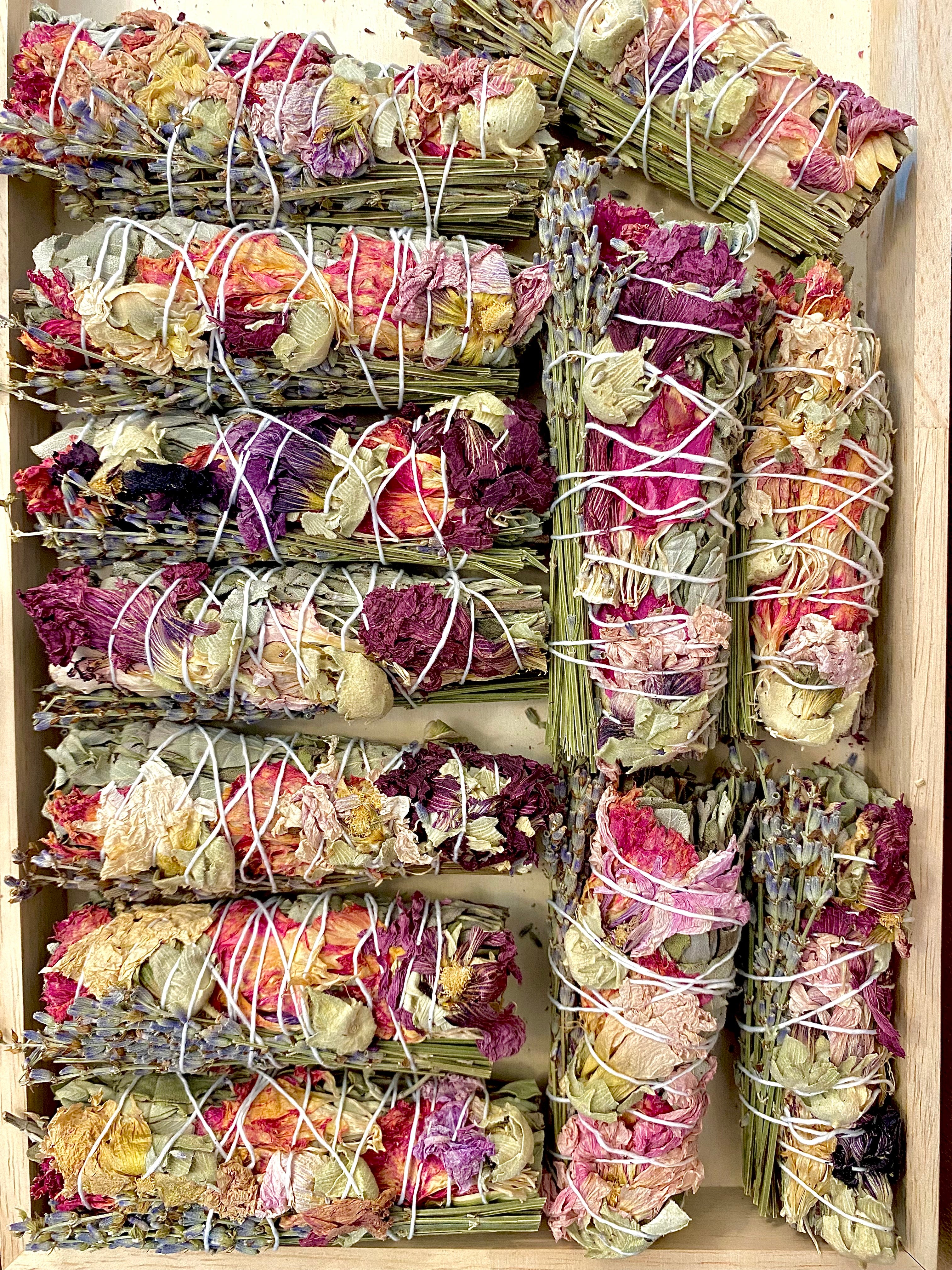 Flower Sage and Quartz Crystal Bundle