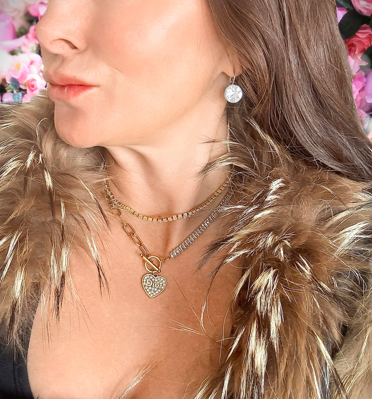 DR Heart Toggle Necklace