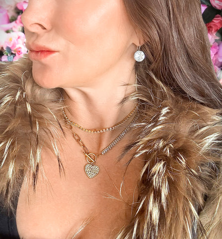 DR Heart Toggle Necklace
