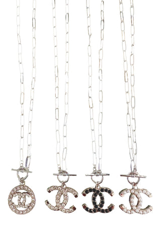 CC Silver Link & Toggle Necklace