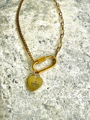 GG Heart & Carabiner Necklace