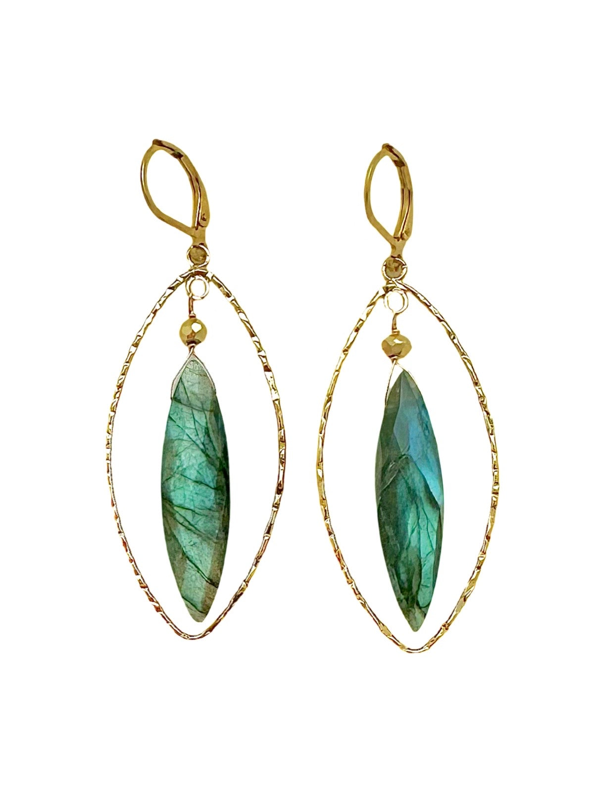 Marquis Labradorite Earrings