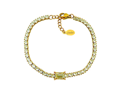 Rectangle CZ Tennis Bracelet