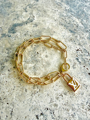 LV White Lock bracelet