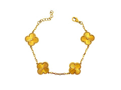 4 Gold Leaf Clover Bracelet