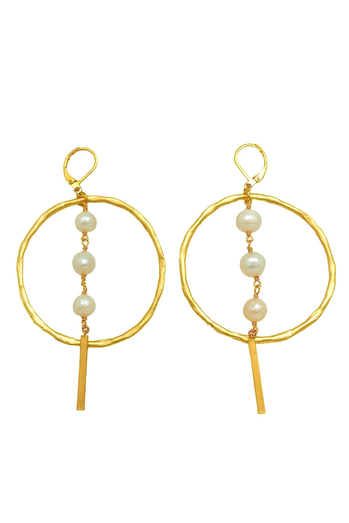 Large Pearl Drop Earrings