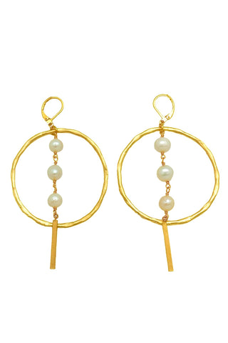 Large Pearl Drop Earrings
