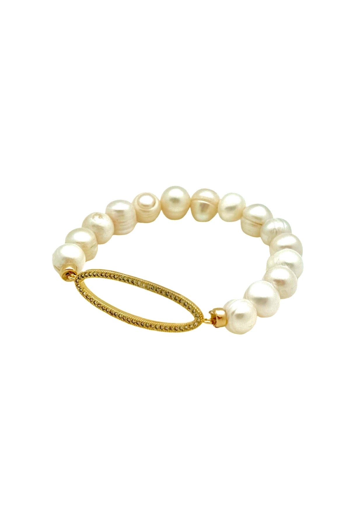 Pearl CZ Oval bracelet