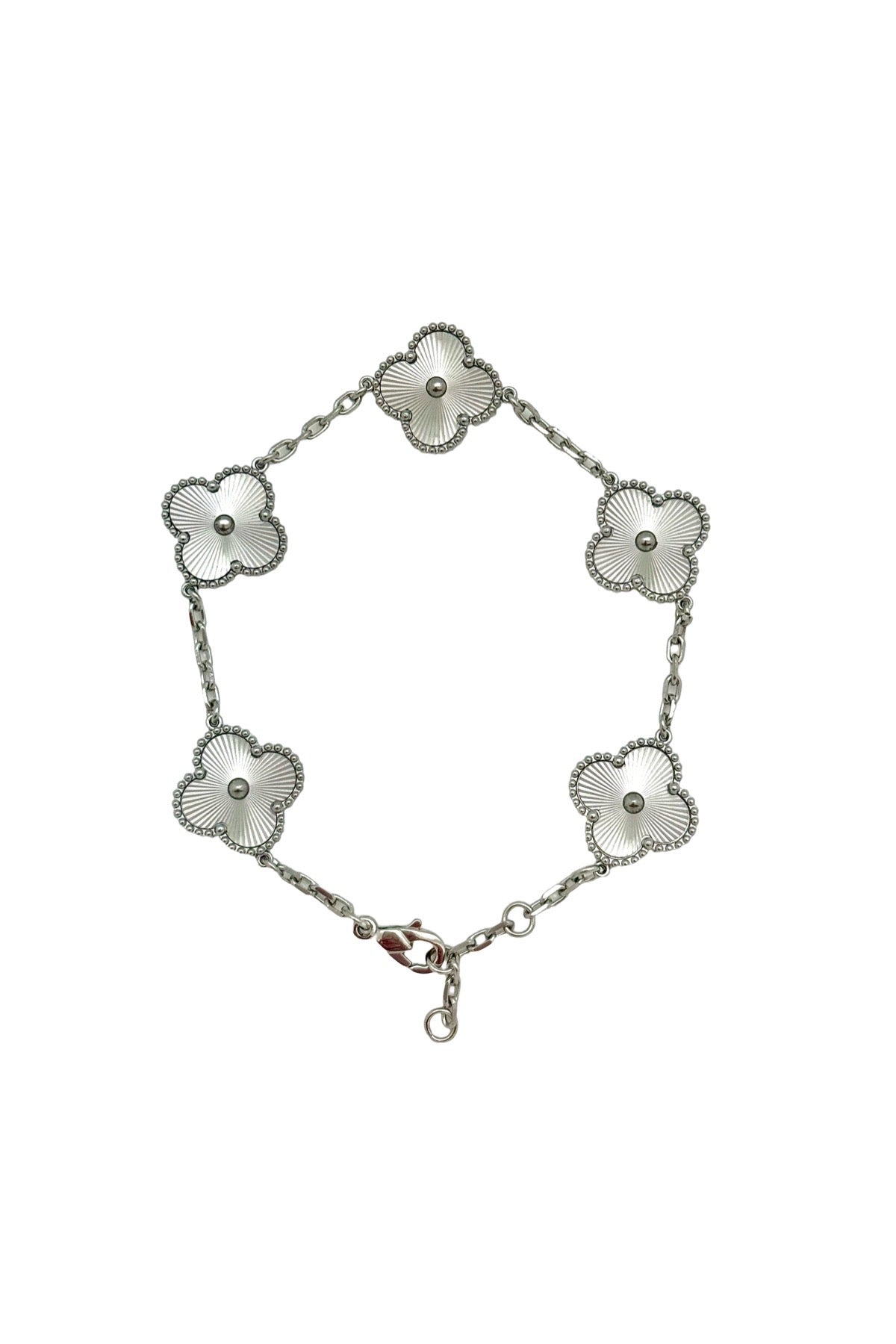 5 Silver Clover Bracelet