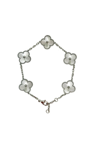 5 Silver Clover Bracelet