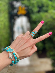 TRIPLE TURQUOISE RING