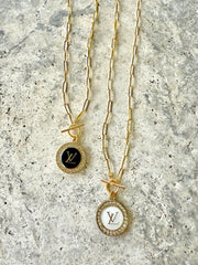 LV CZ Charm Necklace